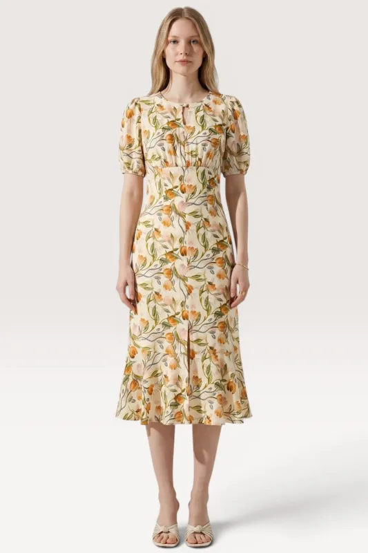 Solara · Tulip Blossom Midi Dress made by Viva Estel