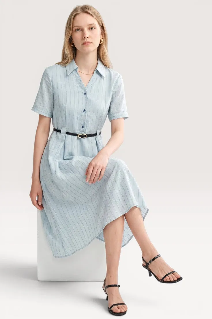 Rosalie · Mist Blue Midi Dress sold by Viva Estel product image thumbnail 4