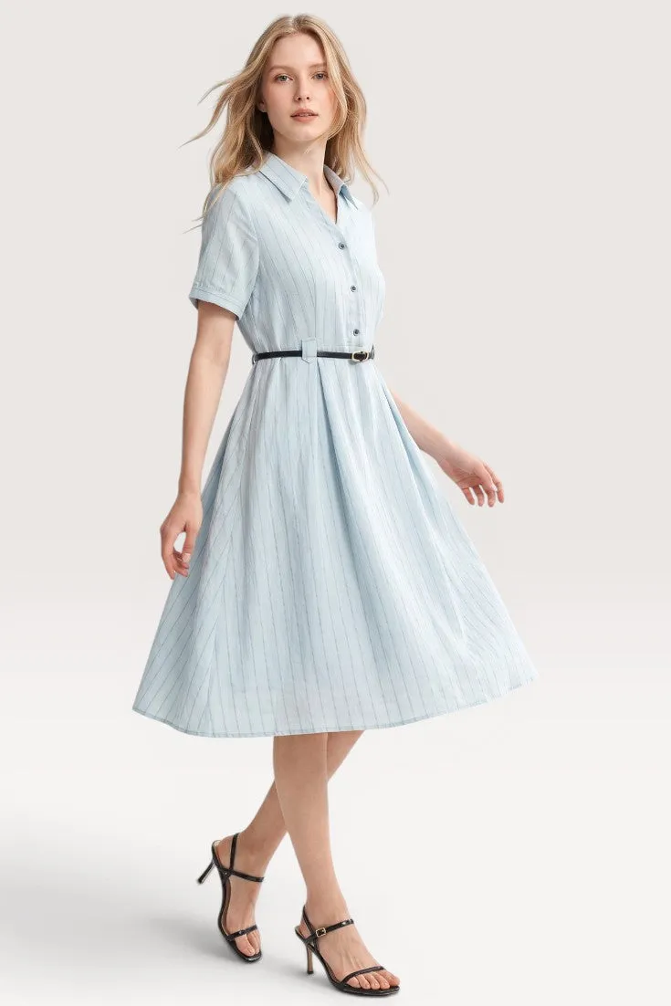 Rosalie · Mist Blue Midi Dress sold by Viva Estel product image thumbnail 3