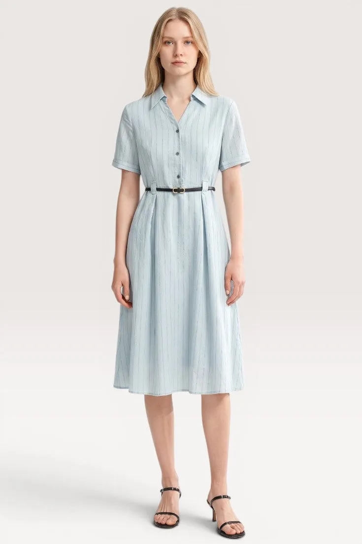 Rosalie · Mist Blue Midi Dress sold by Viva Estel