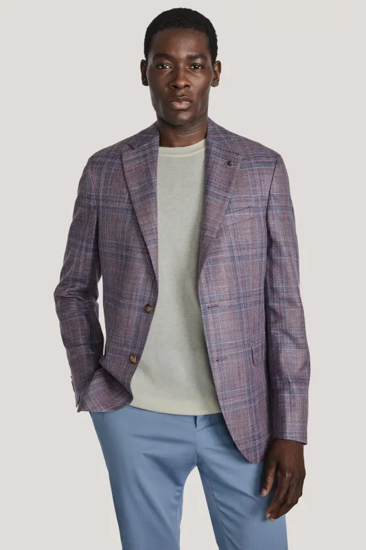 Midland Berry Plaid Blazer made by Jack Victor