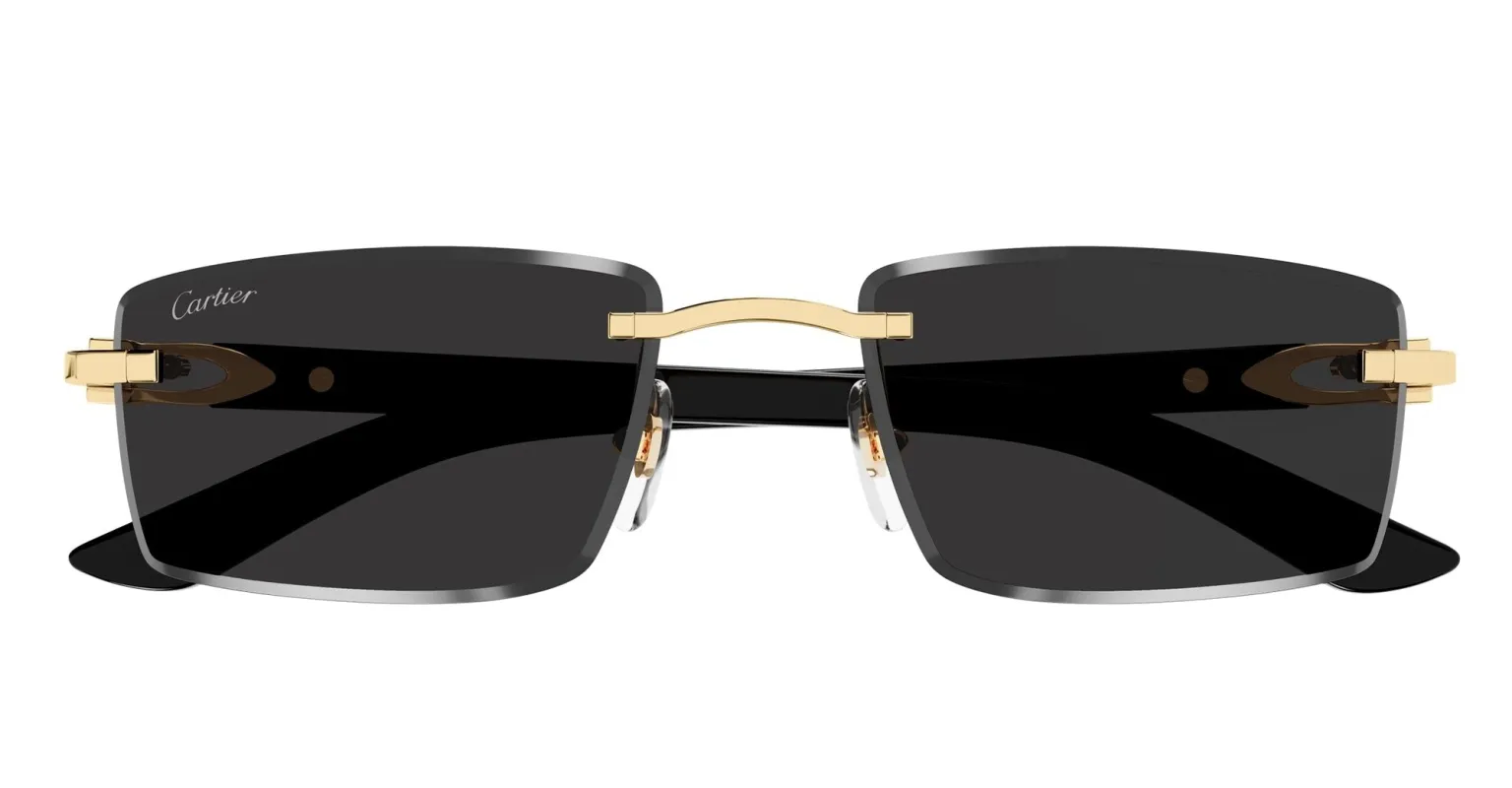 Décor c de cartier ct0582s-001 - gold / black horn made by Cartier