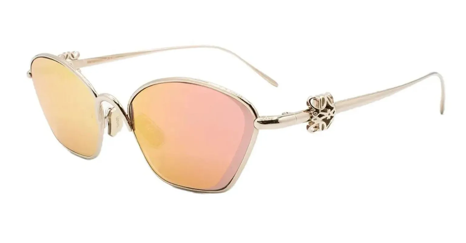 Anagram pink metal cat-eye sunglasses made by Loewe