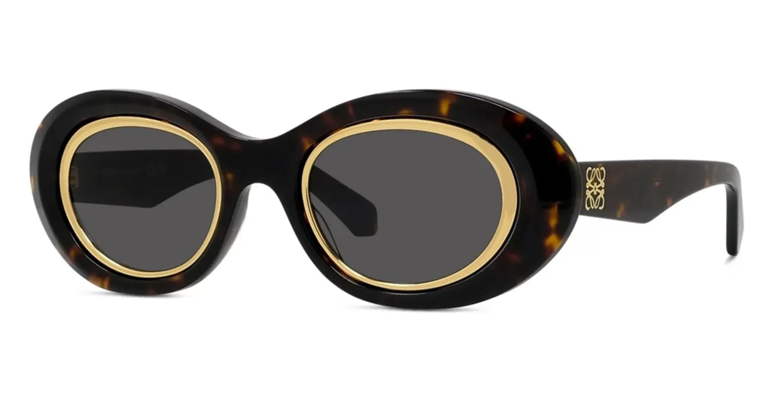 Anagram havana oval sunglasses made by Loewe