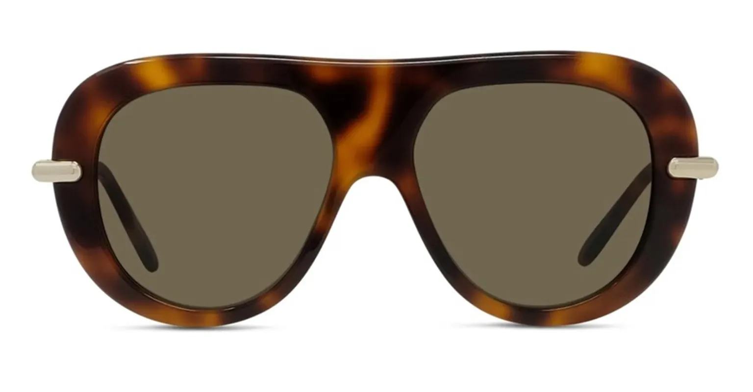 Slim havana pilot sunglasses made by Loewe