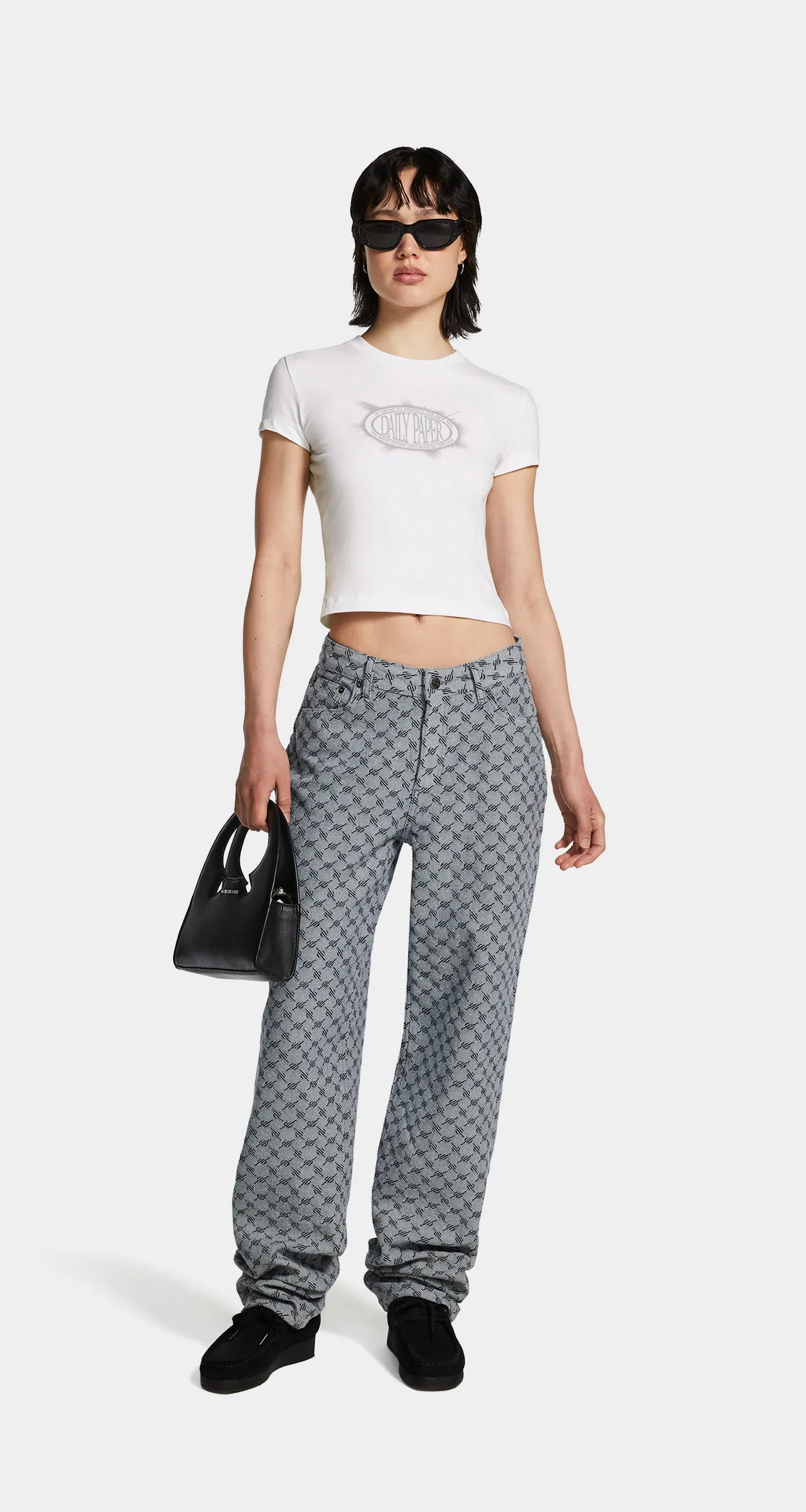 White Glow Cropped T-Shirt sold by Daily Paper product image thumbnail 2