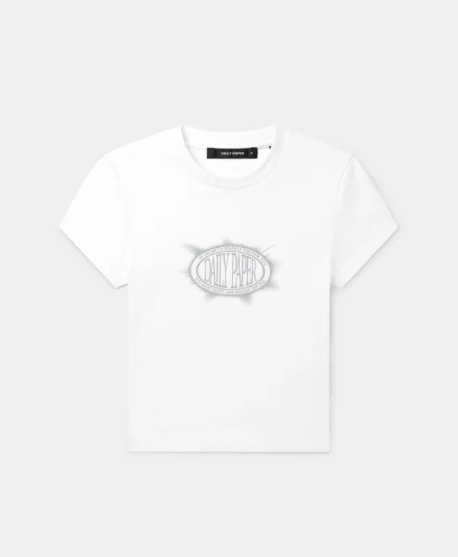 White Glow Cropped T-Shirt sold by Daily Paper