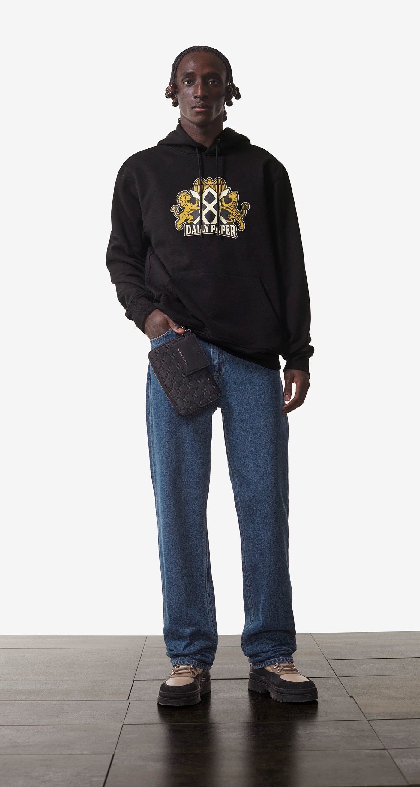 Black Nakato Hoody sold by Daily Paper product image thumbnail 4