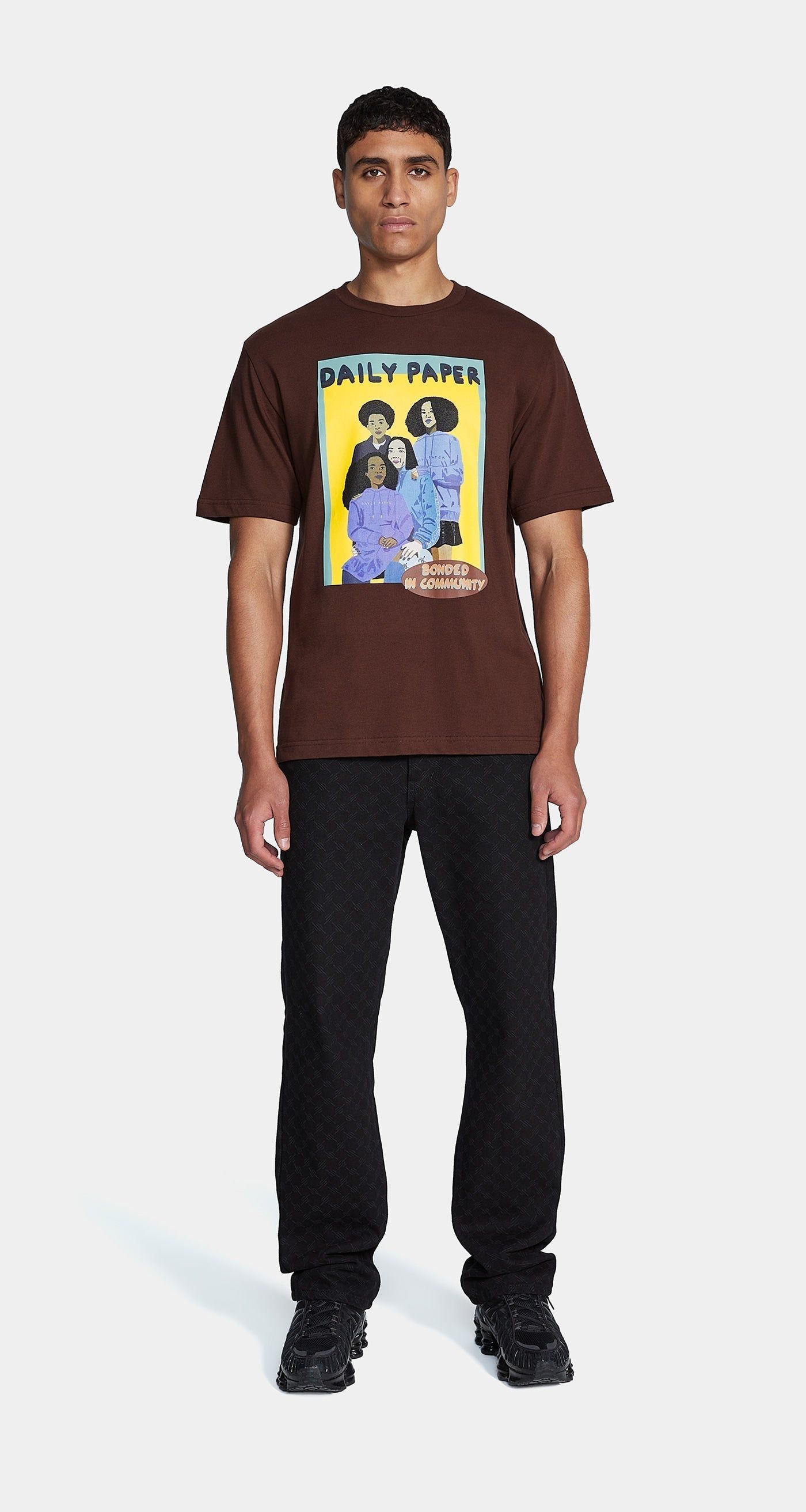 Chocolate Brown Horizo T-Shirt sold by Daily Paper product image thumbnail 3