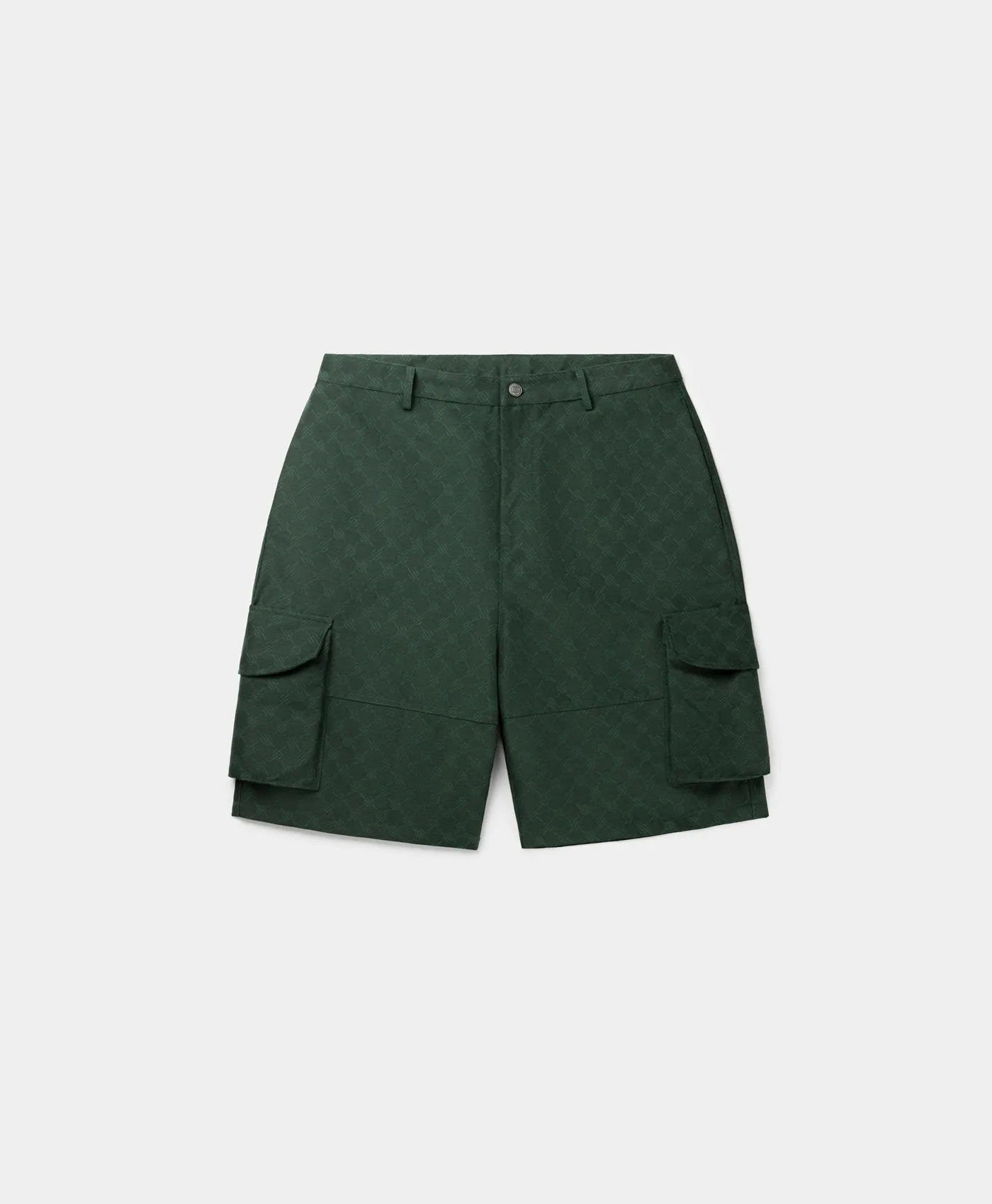Pine Green Benji Monogram Cargo Shorts sold by Daily Paper
