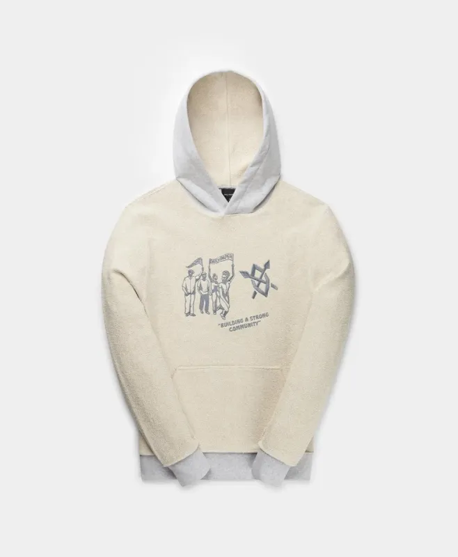Grey Melange Off White Nemar Hoody sold by Daily Paper