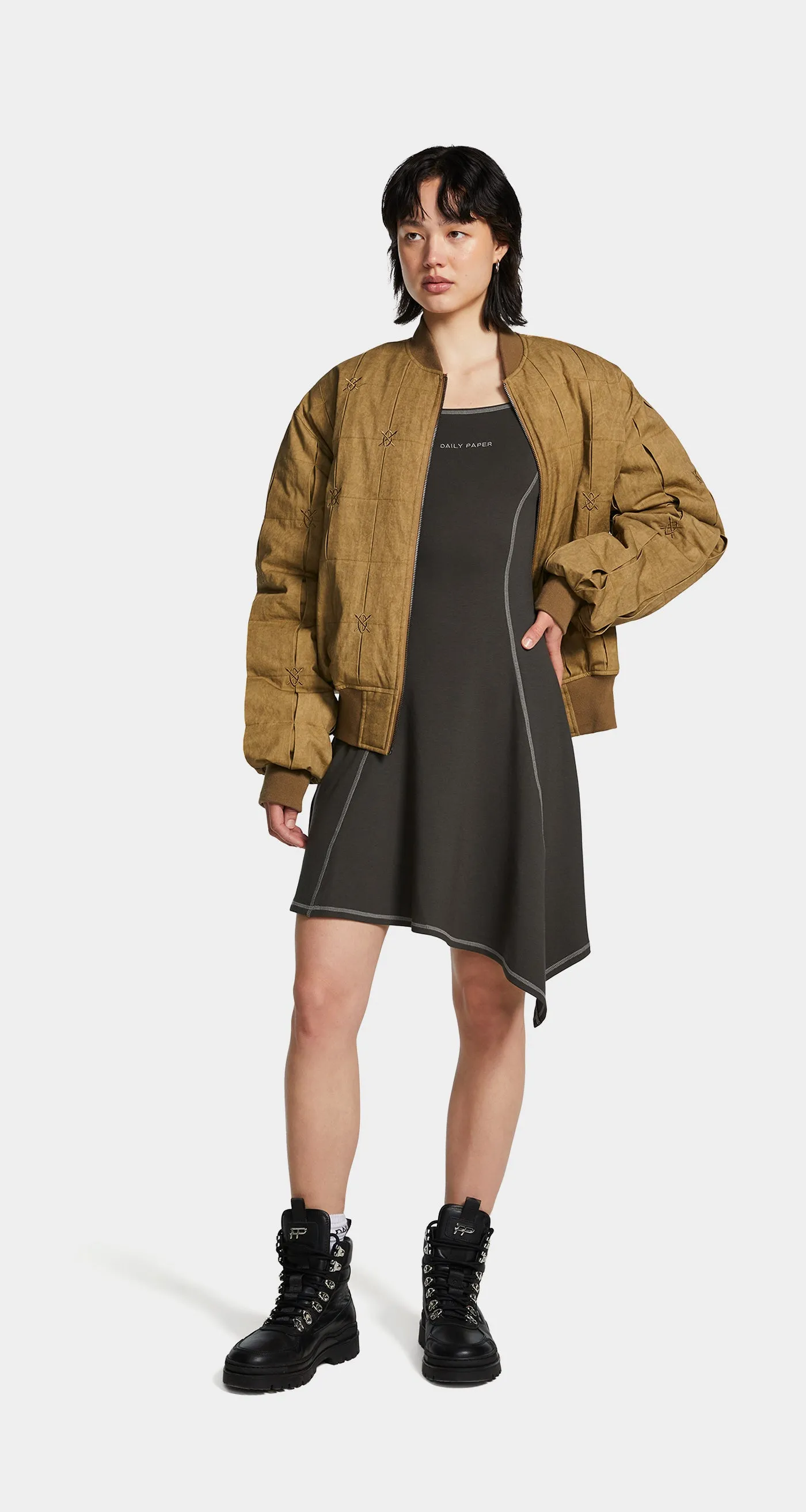 Dark Beige Rasal Bomber Jacket sold by Daily Paper product image thumbnail 5