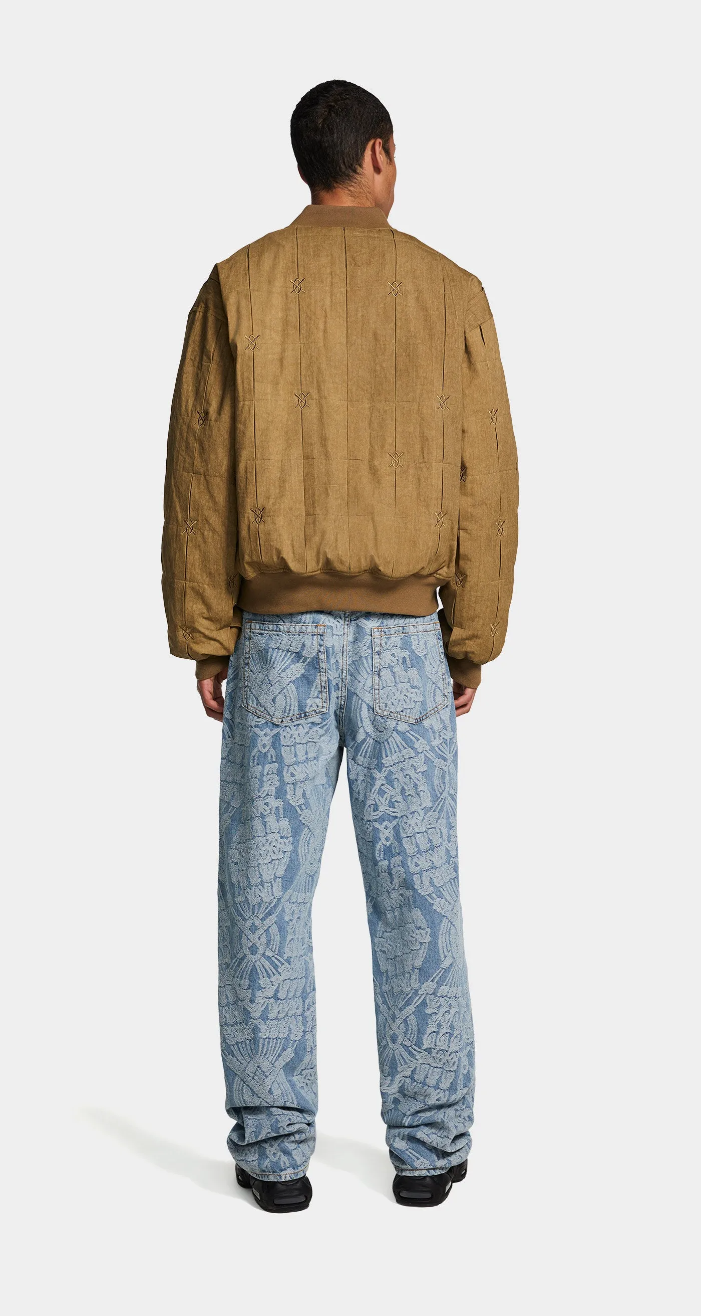 Dark Beige Rasal Bomber Jacket sold by Daily Paper product image thumbnail 4