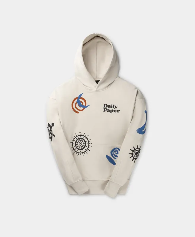 White Sand Puscren Hoody made by Daily Paper