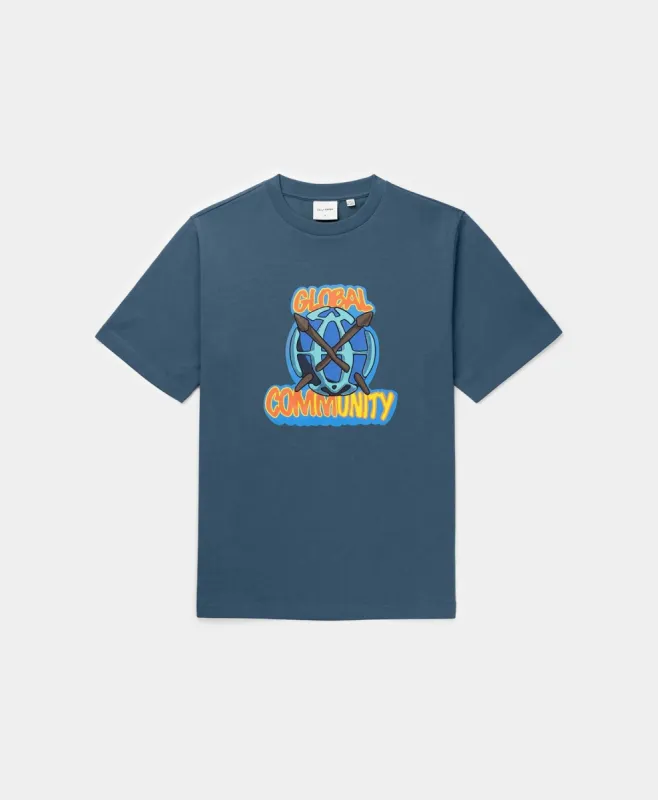 Teal Blue Hobal T-Shirt sold by Daily Paper