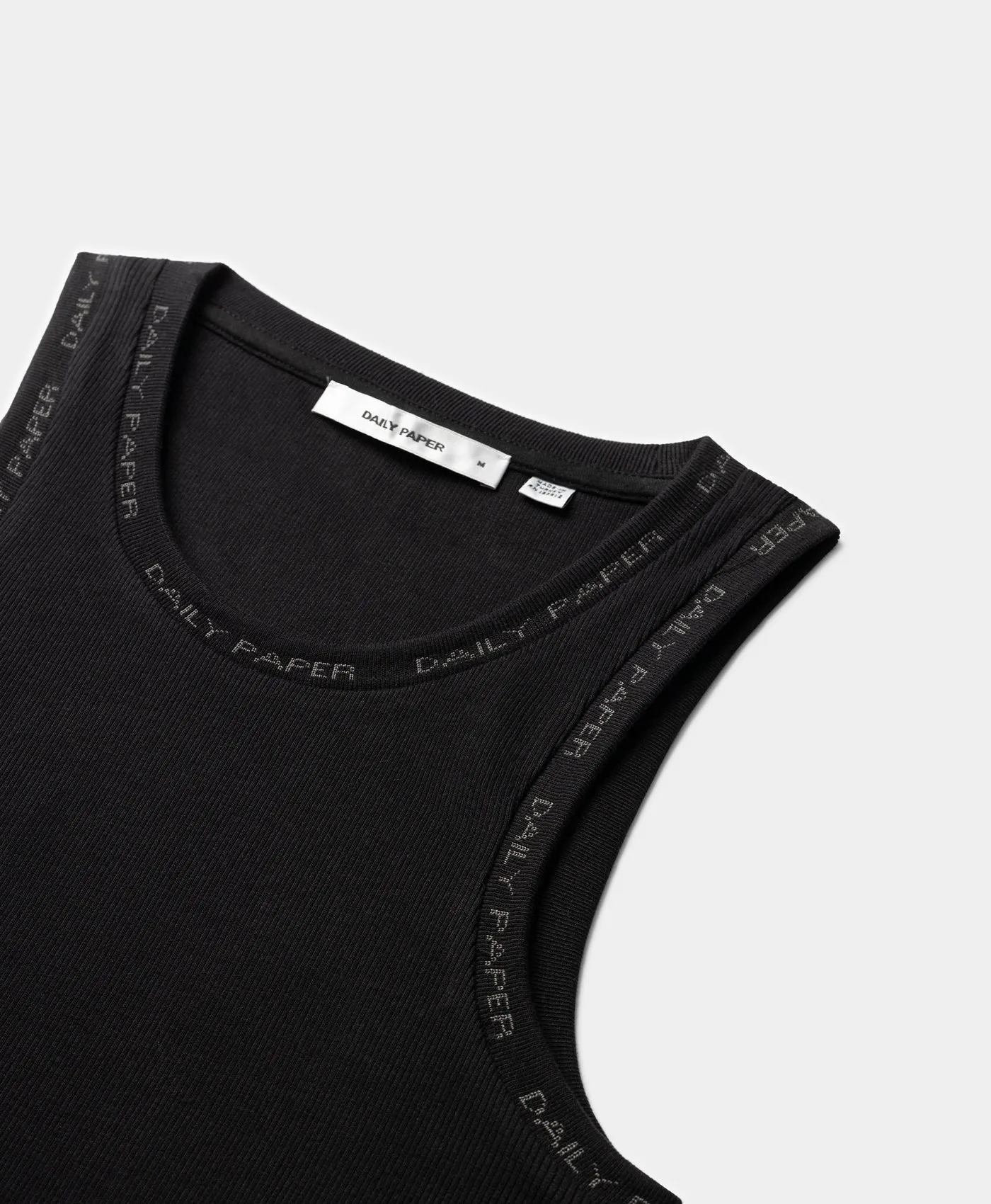 Black Erib Tank Top sold by Daily Paper product image thumbnail 3