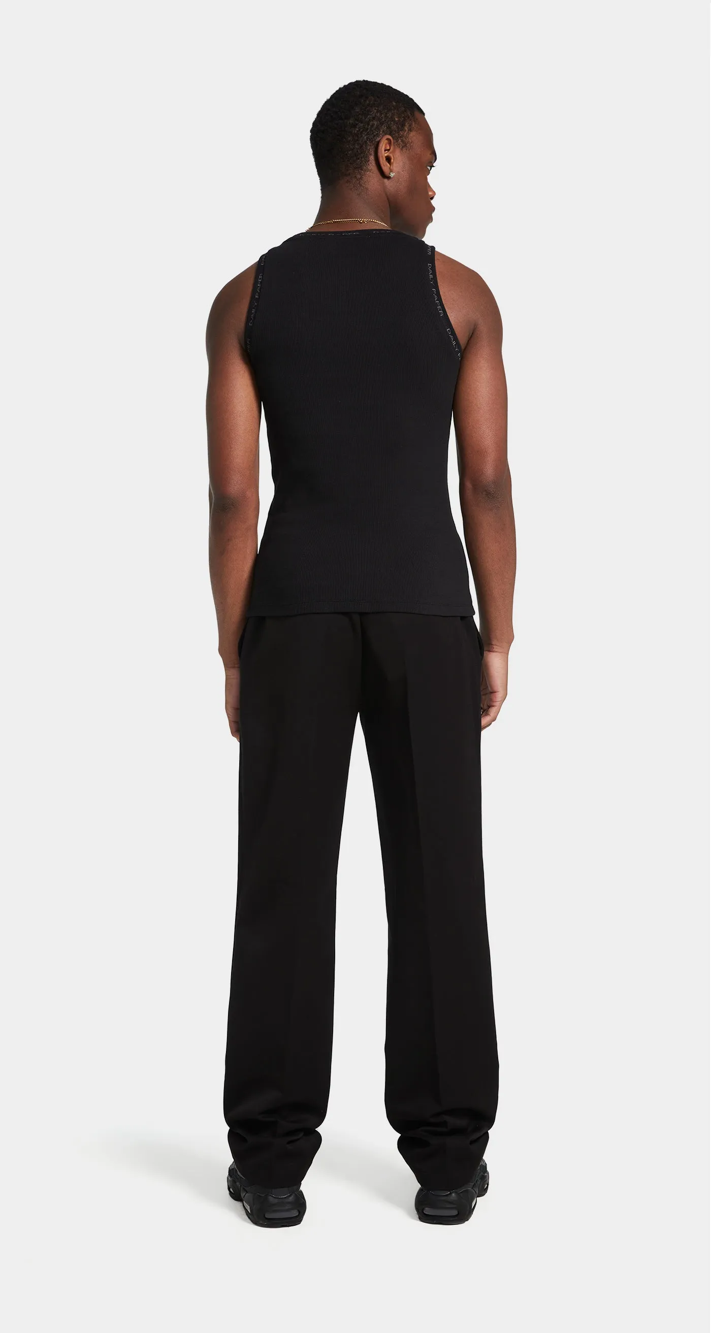 Black Erib Tank Top sold by Daily Paper product image thumbnail 5