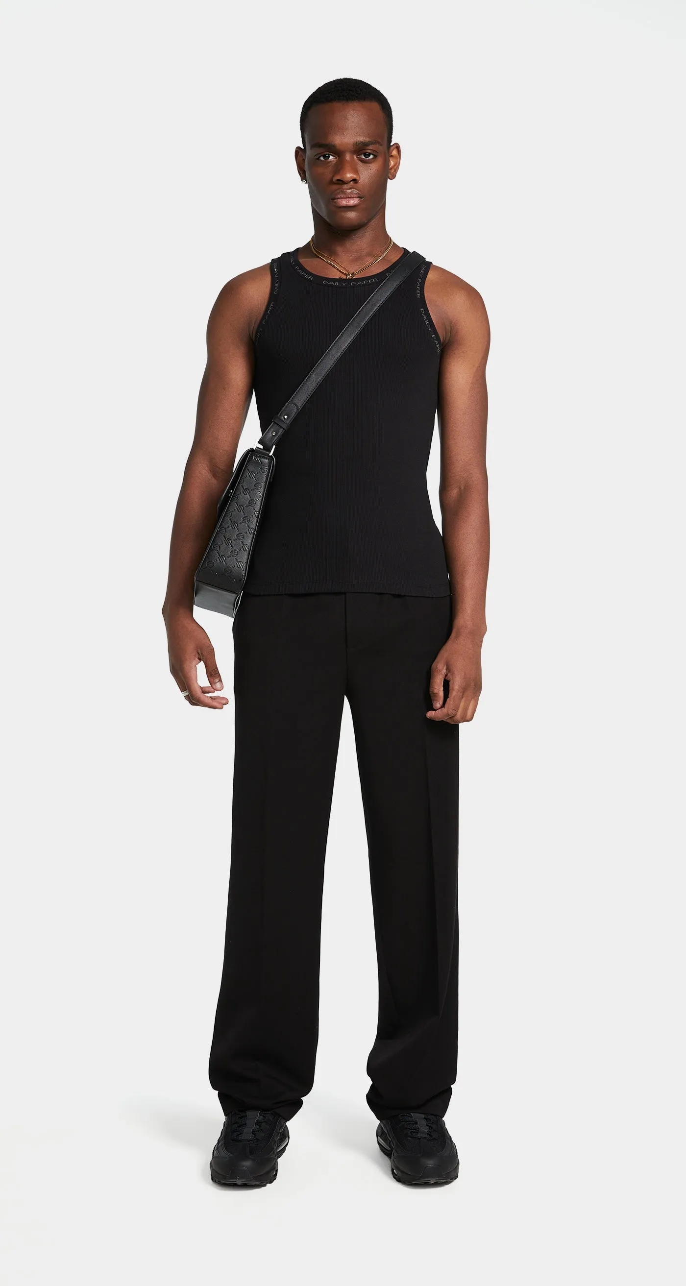 Black Erib Tank Top sold by Daily Paper product image thumbnail 4