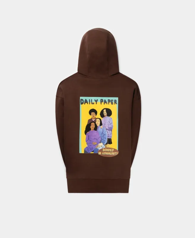 Chocolate Brown Horizo Hoody sold by Daily Paper