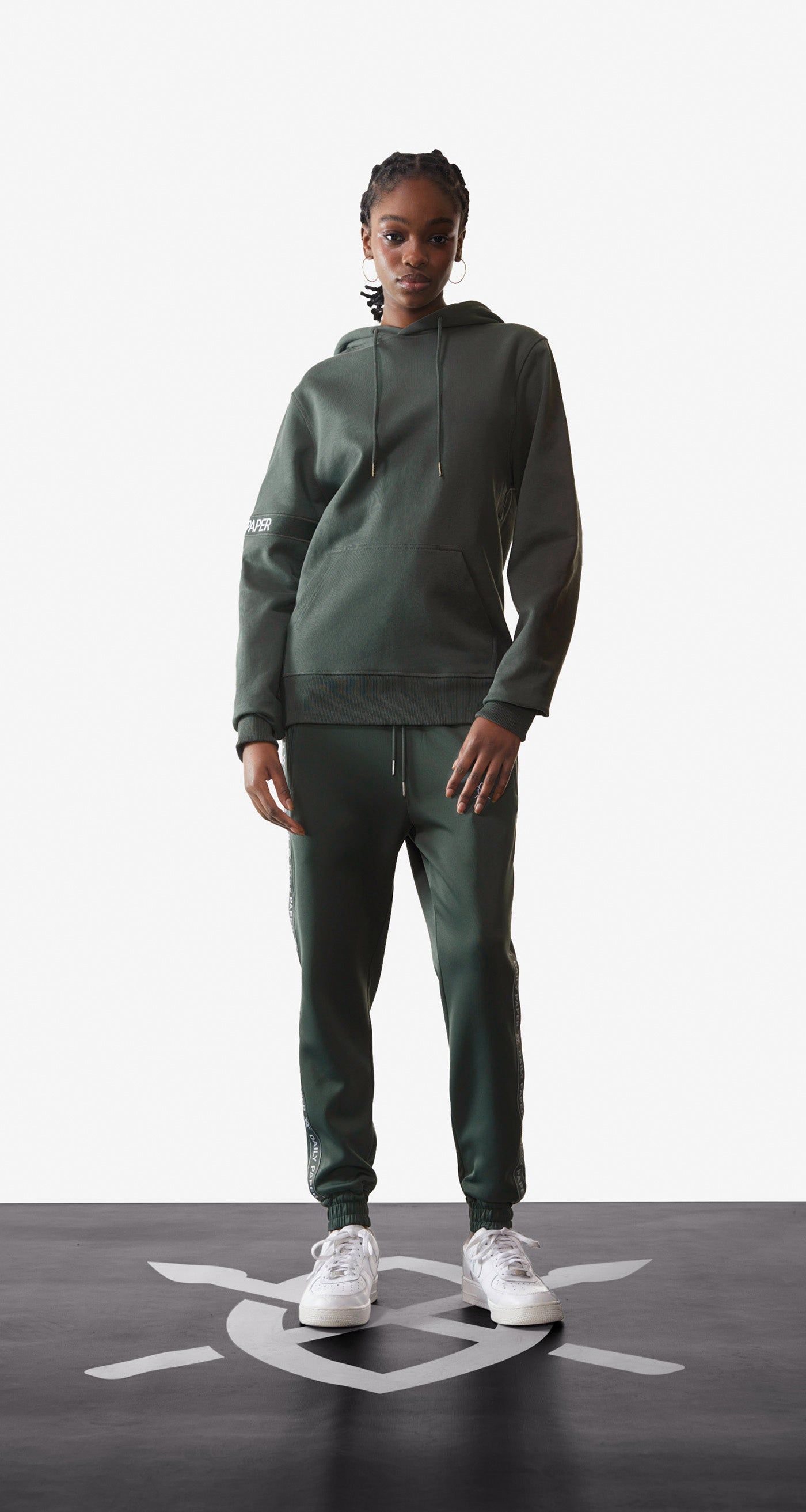 Chic Green Tonal Etape Logo Trackpants sold by Daily Paper product image thumbnail 4