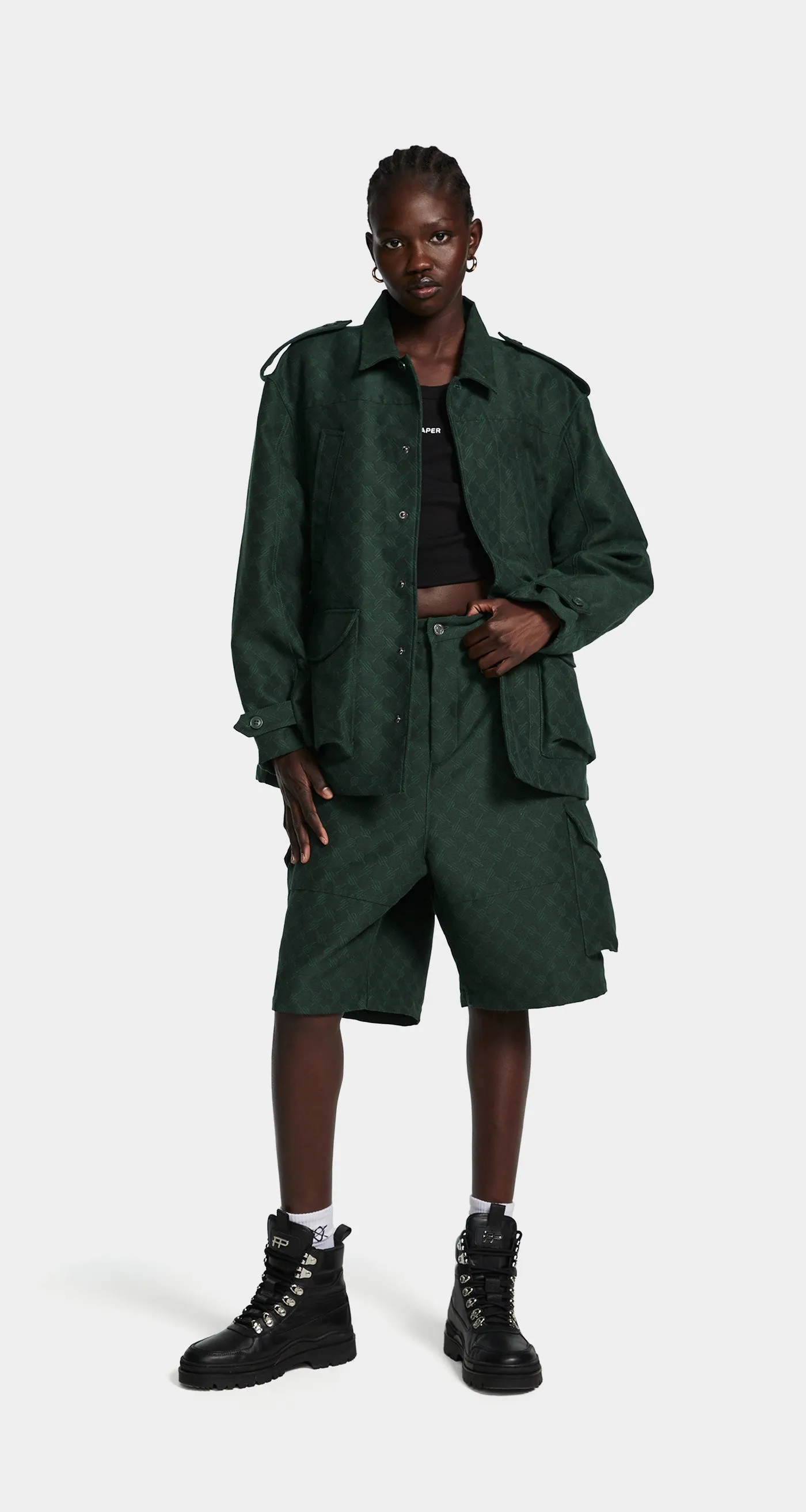Pine Green Imani Monogram Jacket sold by Daily Paper product image thumbnail 5