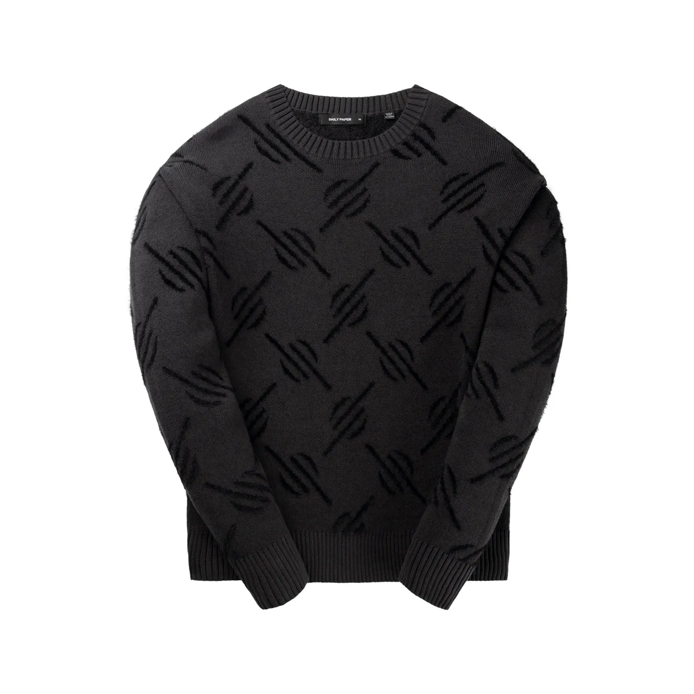 Black Tevin Monogram Knit Sweater sold by Daily Paper product image thumbnail 4