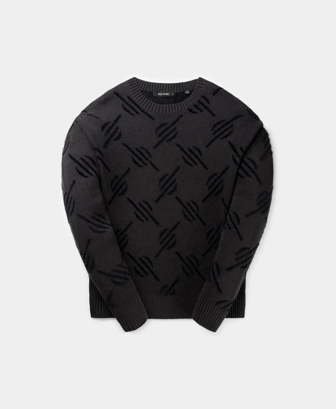 Black Tevin Monogram Knit Sweater sold by Daily Paper