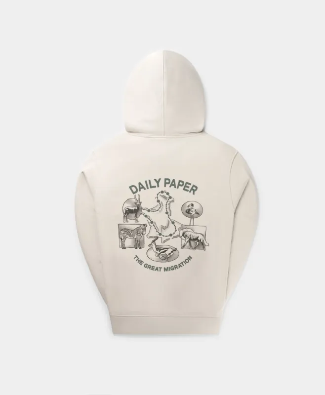 Moonstruck Beige Migration Hoodie made by Daily Paper