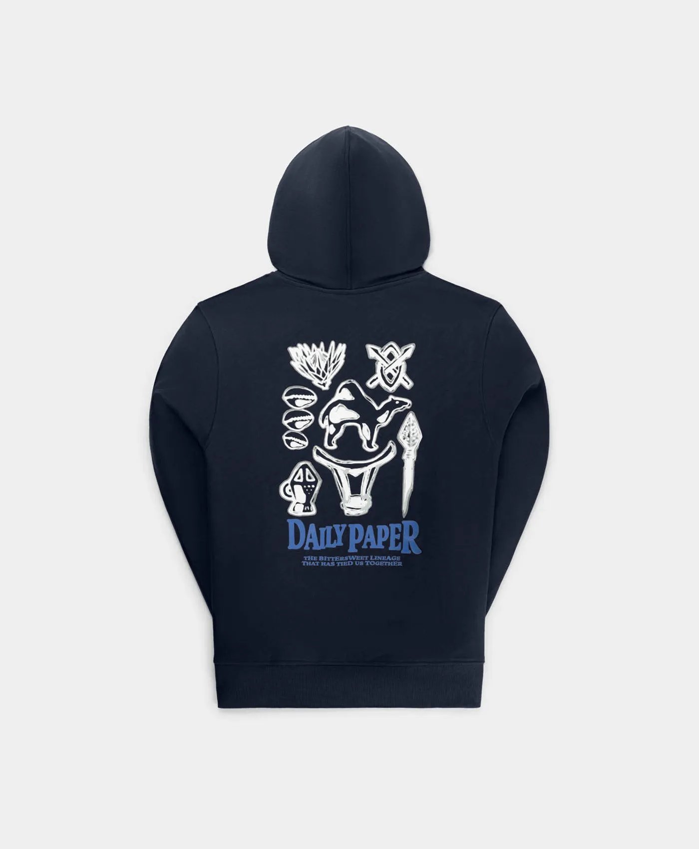 Deep Navy Rami Hoodie sold by Daily Paper