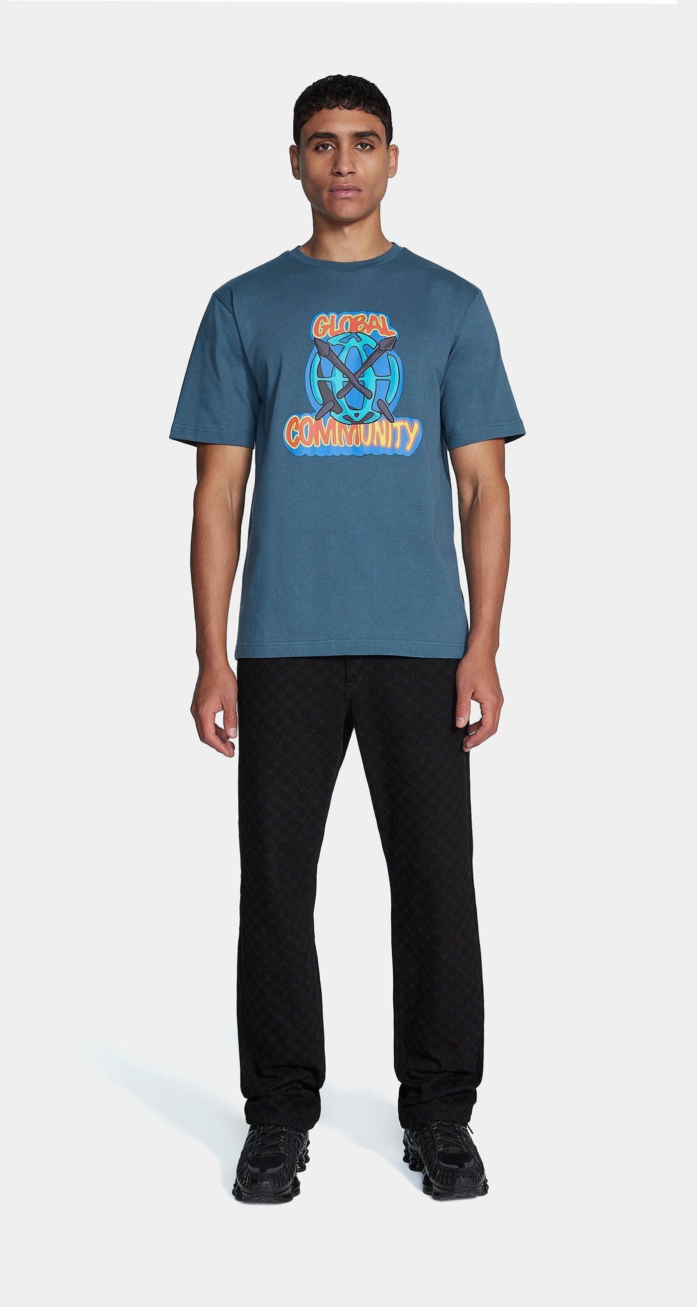 Teal Blue Hobal T-Shirt sold by Daily Paper product image thumbnail 3
