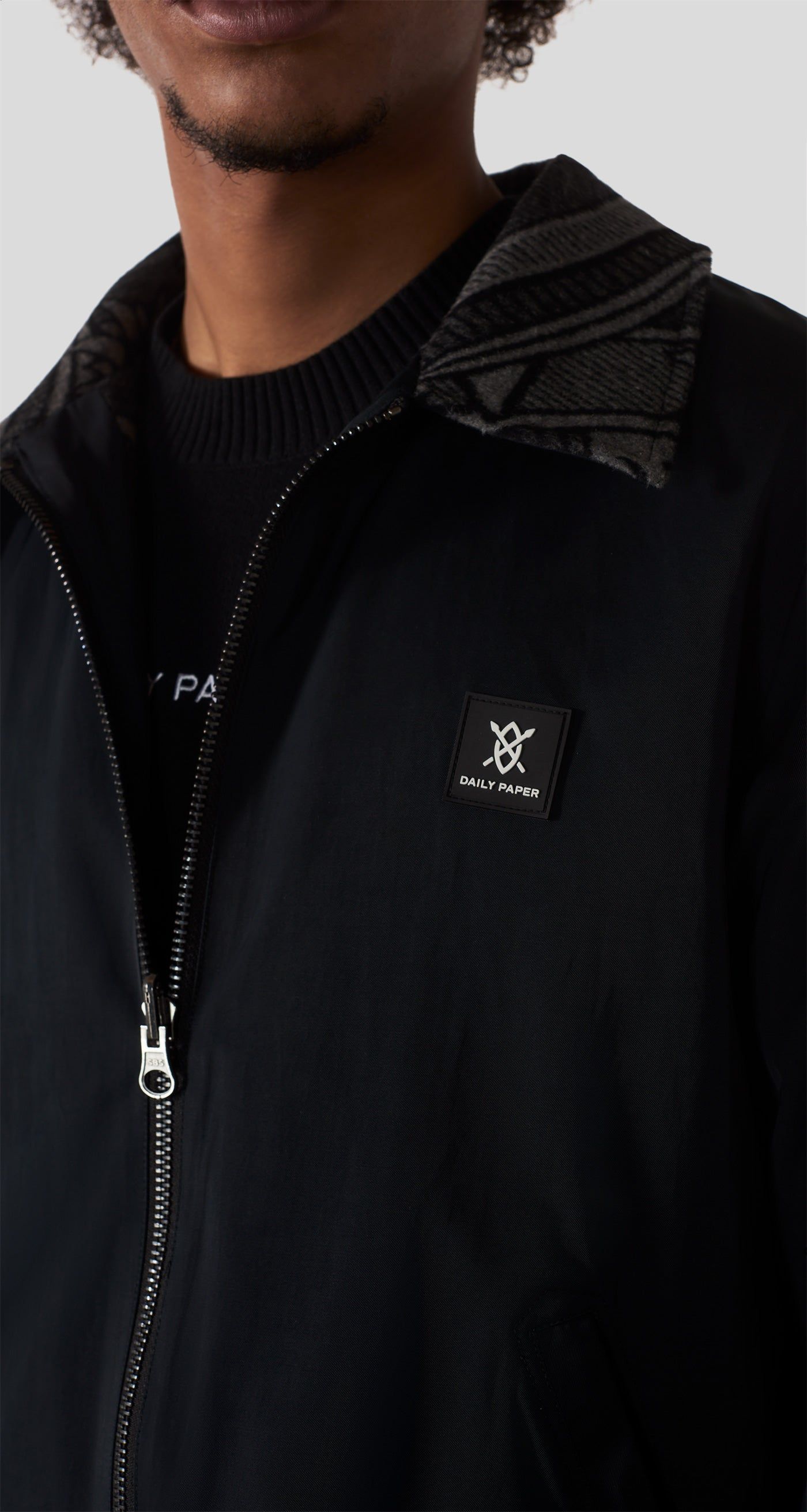 Black Nathim Jacket sold by Daily Paper product image thumbnail 5