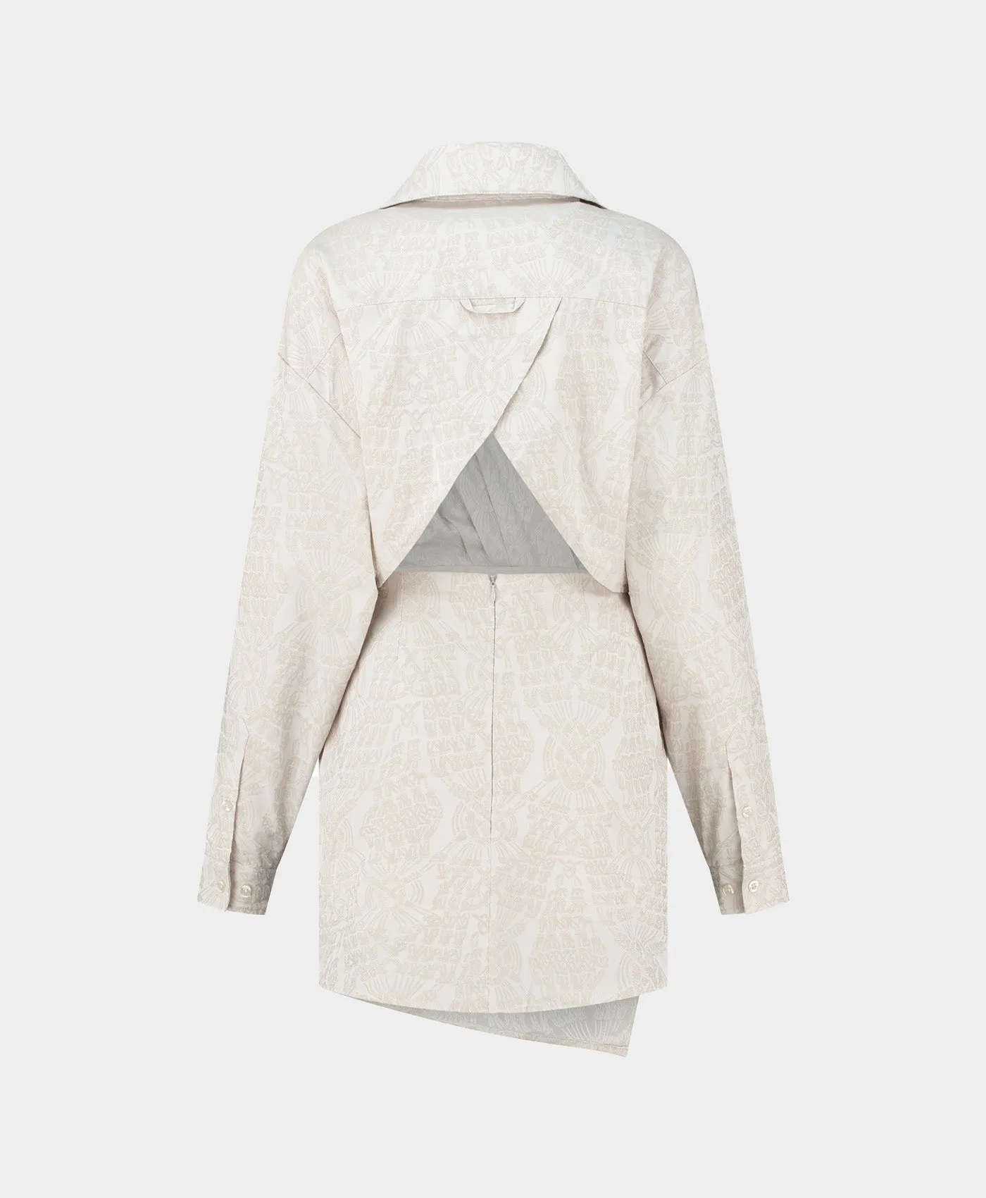 Moonstruck Beige Amber Macrame Jacquard Dress sold by Daily Paper product image thumbnail 2