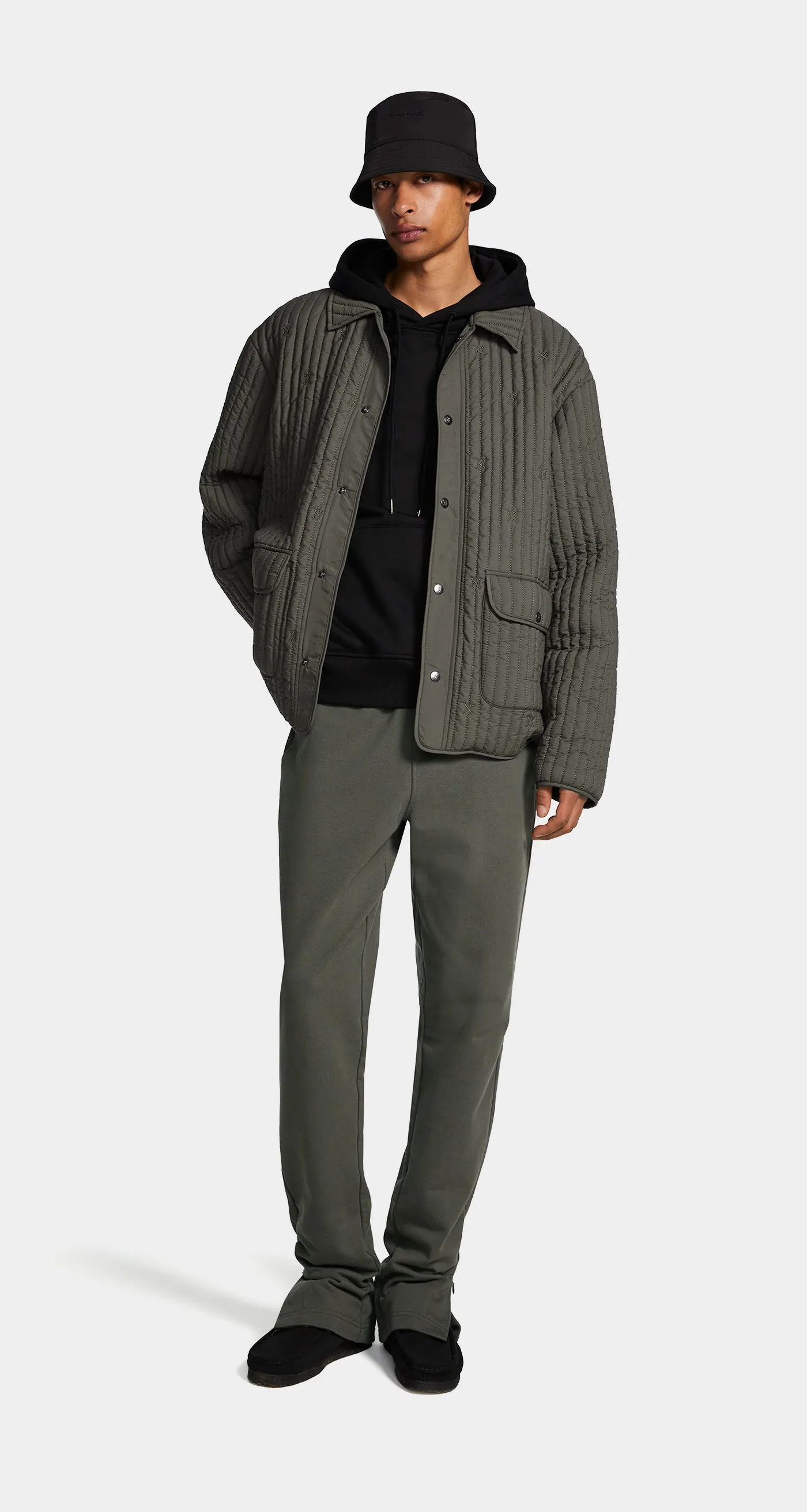 Chimera Grey Zyer Quilted Relaxed Jacket sold by Daily Paper product image thumbnail 4