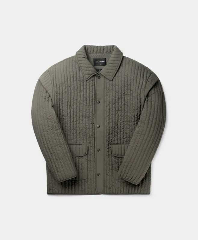 Chimera Grey Zyer Quilted Relaxed Jacket sold by Daily Paper