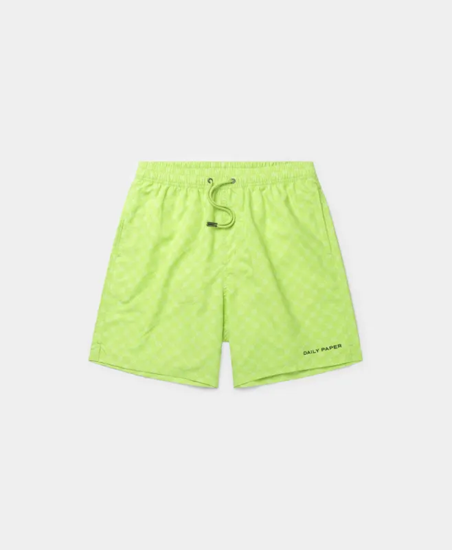 Daiquiri Green Kato Monogram Swimshorts sold by Daily Paper