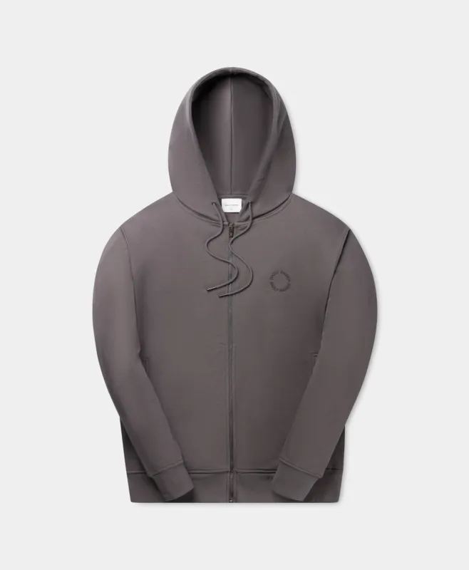 Rabbit Grey Orbit Zip Hoodie sold by Daily Paper