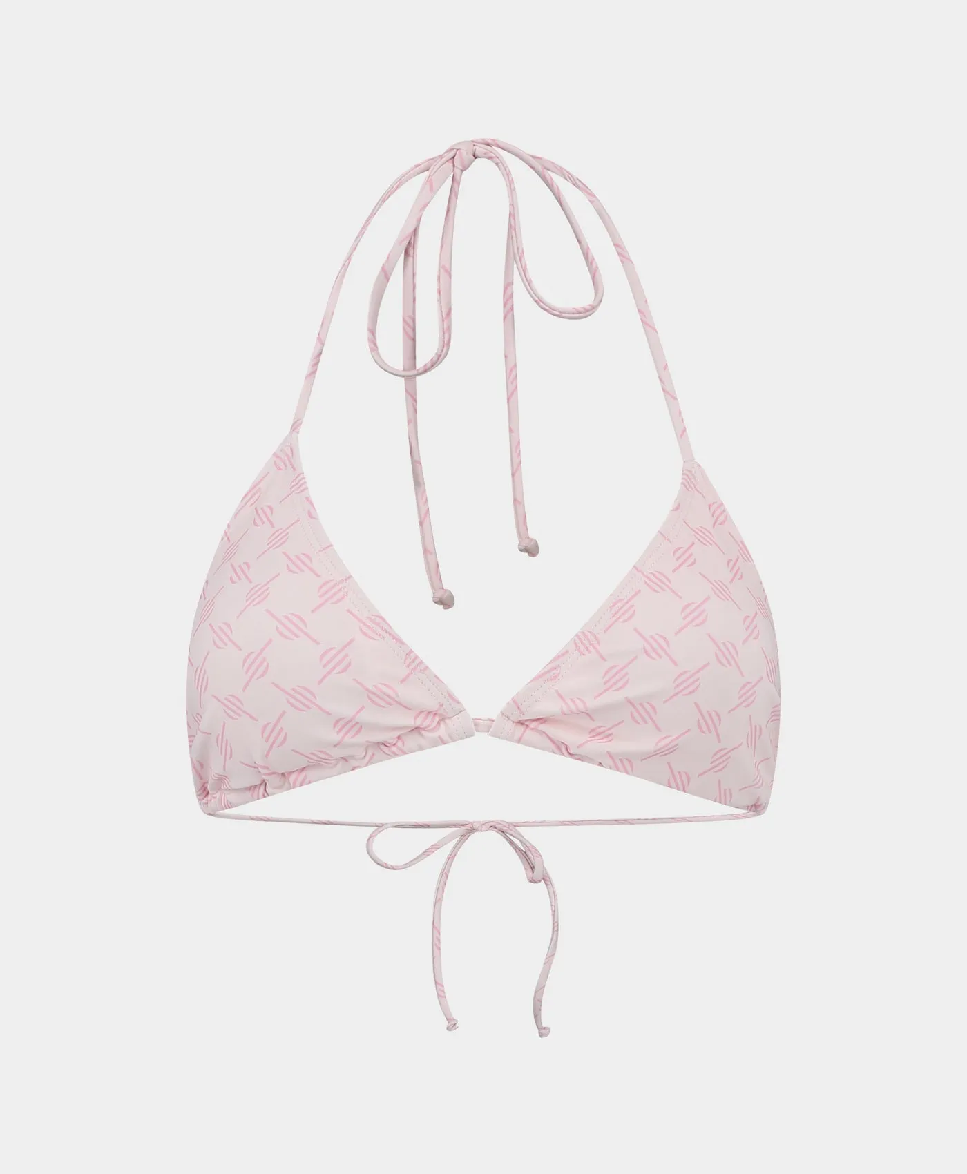 Ice Pink Reya Monogram Bikini Top sold by Daily Paper