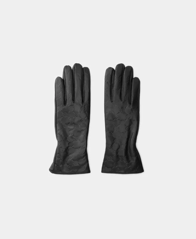 Black Monogram Leather Womens Glove sold by Daily Paper