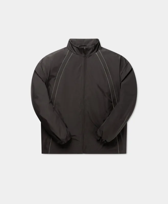 Obsidian Black Taye Logo Relaxed Track Jacket sold by Daily Paper