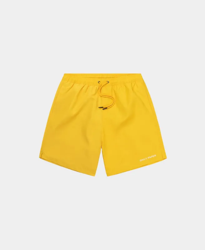 Lemon Yellow Retype Swim Shorts sold by Daily Paper