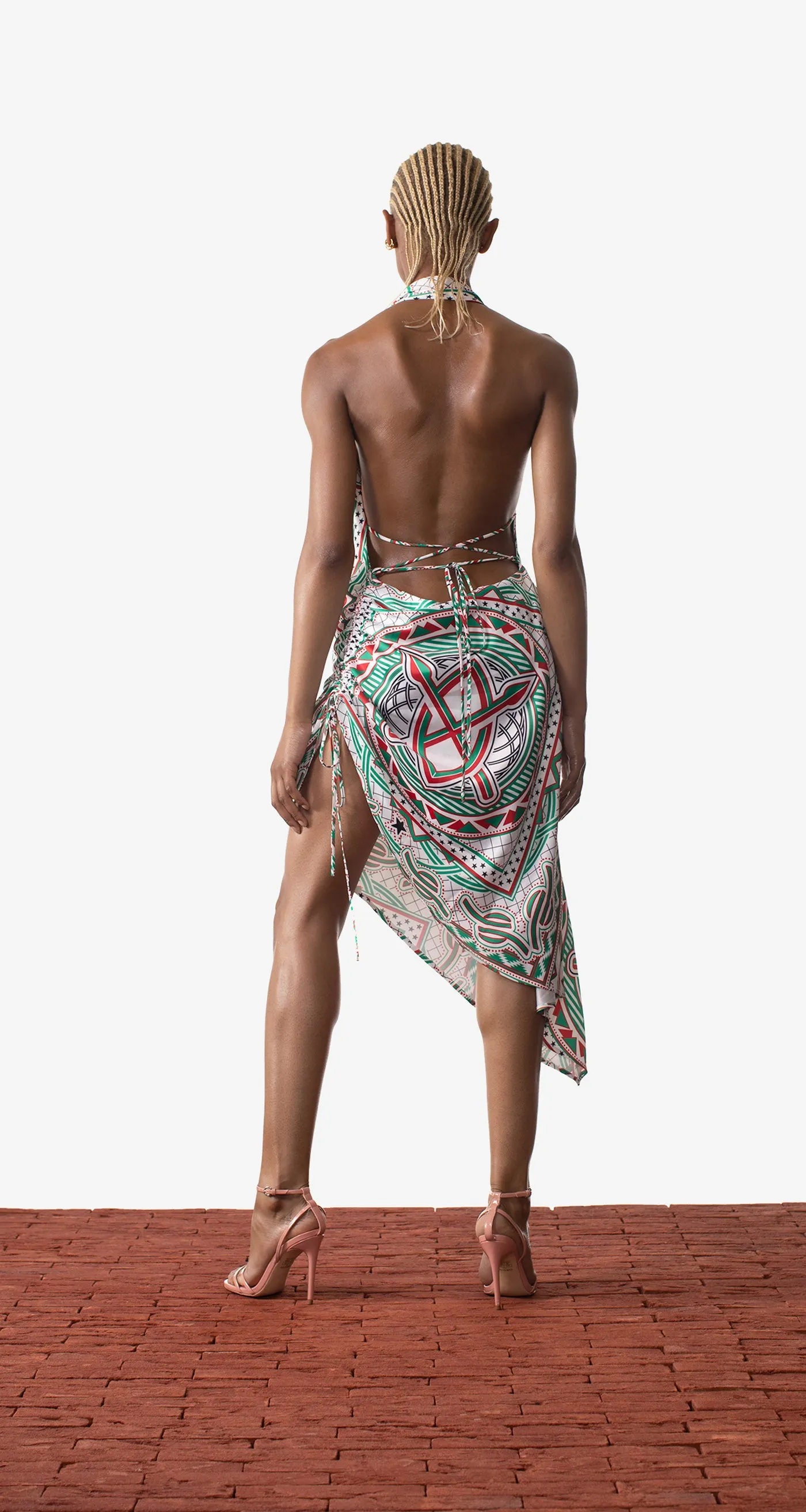 Green Red Meaza Dress sold by Daily Paper product image thumbnail 4