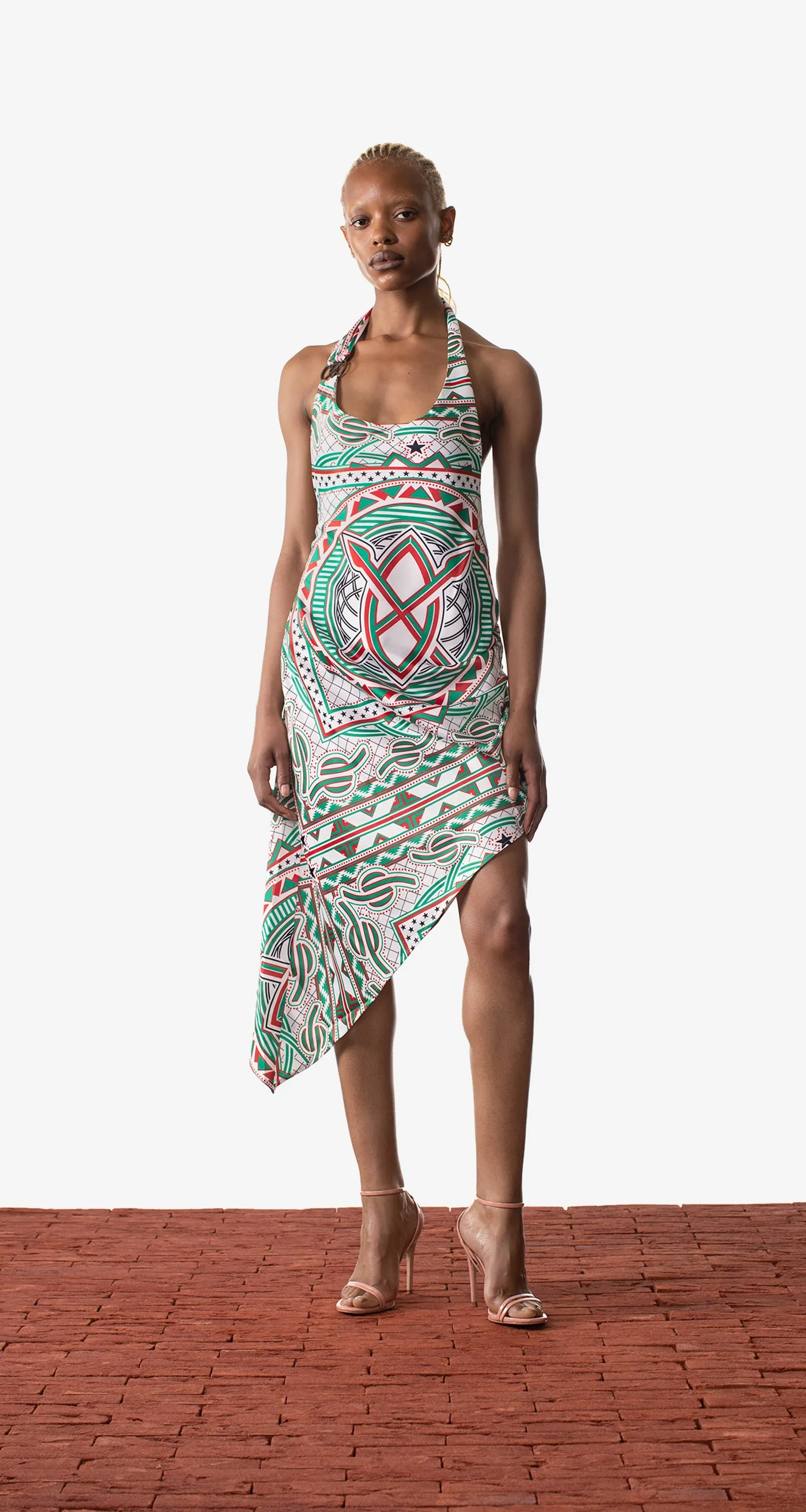 Green Red Meaza Dress sold by Daily Paper product image thumbnail 3