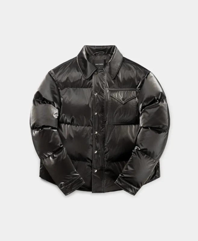 Obsidian Black Whole Shirt Puffer Jacket sold by Daily Paper