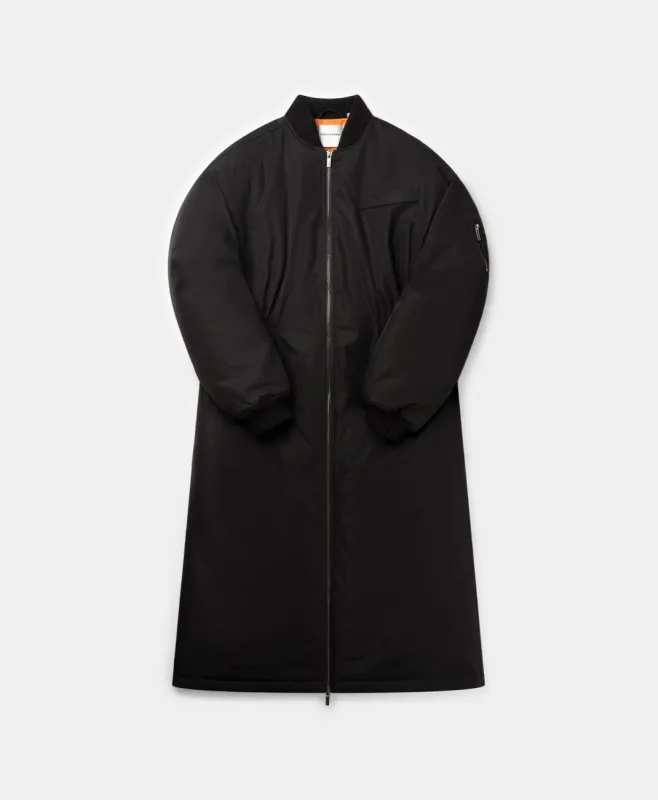 Black Oversized Long Bomber sold by Daily Paper