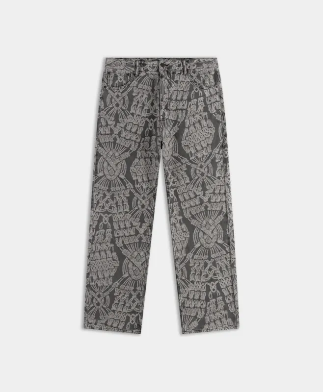 Grey Macrame Amba Jeans made by Daily Paper