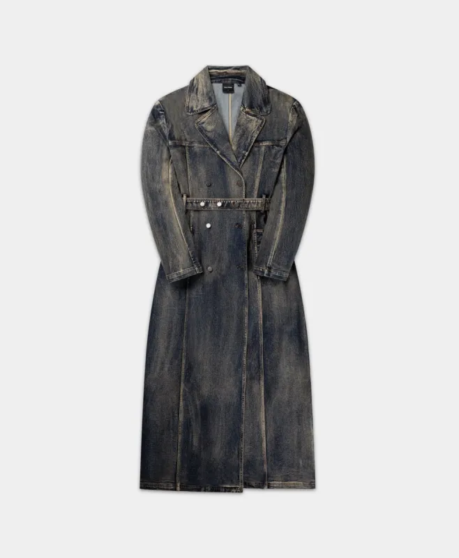 Brown Wash Vintage Wash Trenchcoat sold by Daily Paper