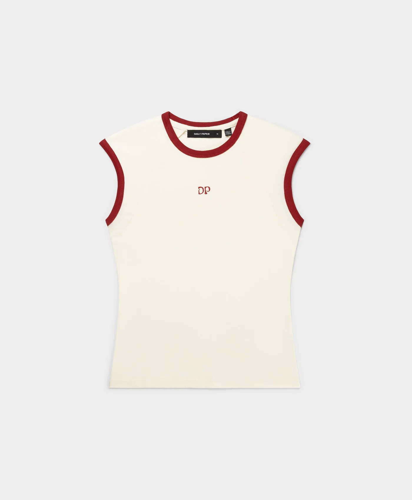 Beige Contrast Fitted T-Shirt sold by Daily Paper