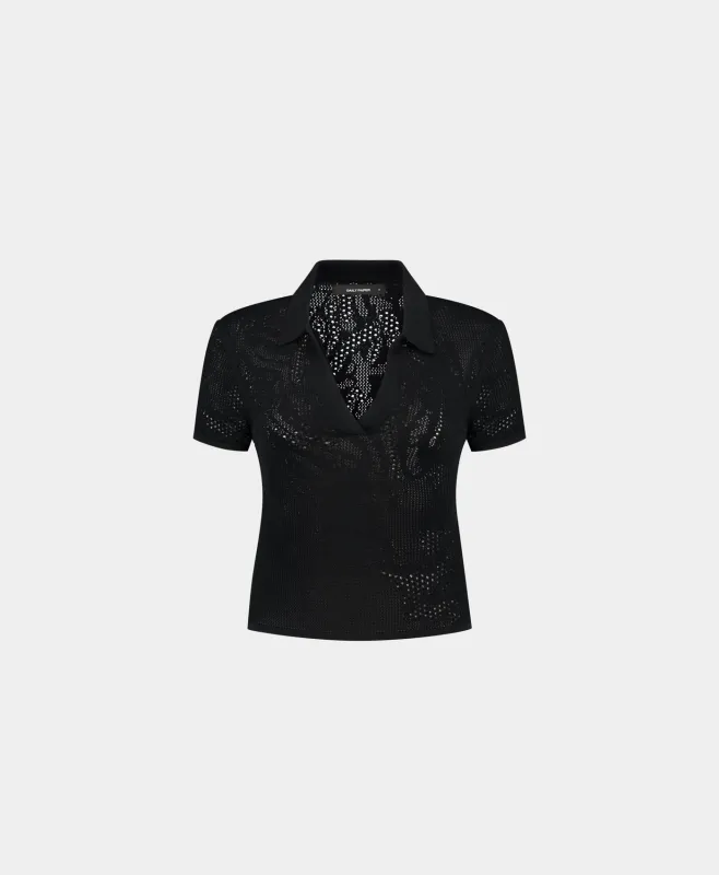 Black Braided Polo sold by Daily Paper