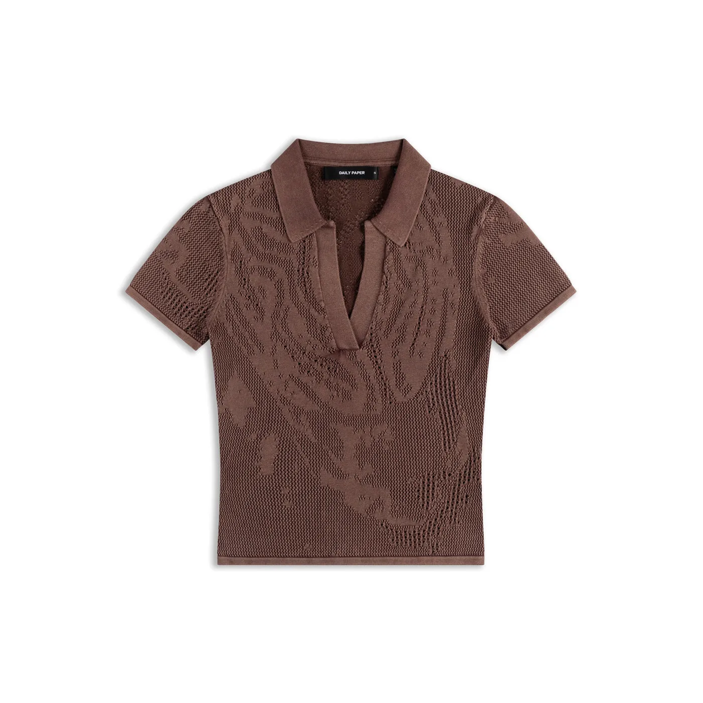 Bordeaux Red Braided Washed Polo sold by Daily Paper product image thumbnail 4