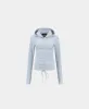 Subdued Blue Monogram Fitted Hoodie sold by Daily Paper